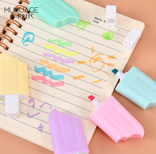 Candy Shaped Highlighters – Set of 6 Fun Colors for Kids