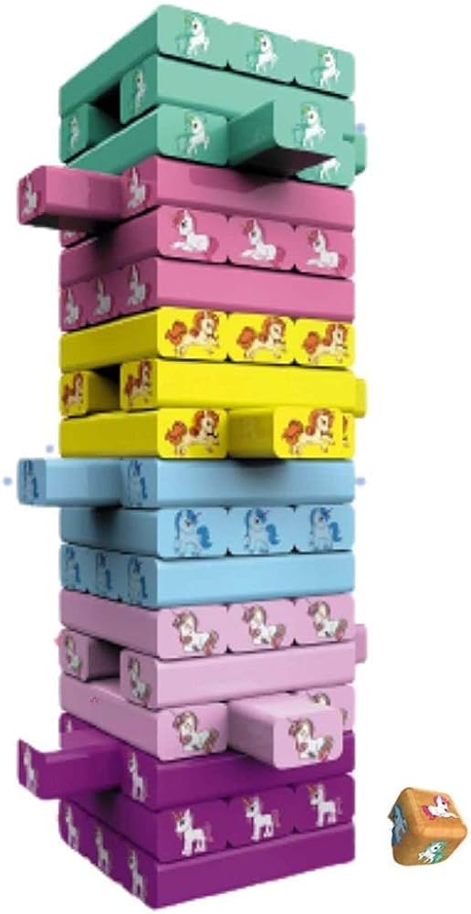 Kids Zenga 54-Piece Wooden Tumbling Blocks – Fun & Educational Game