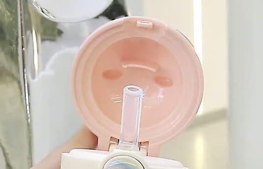 Space design Astronaut shaped Cute Kawaii Water Bottle with Straw