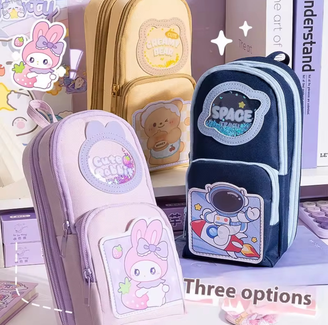 3-Layer Pencil Pouch for Kids – Large Capacity & Cute Design