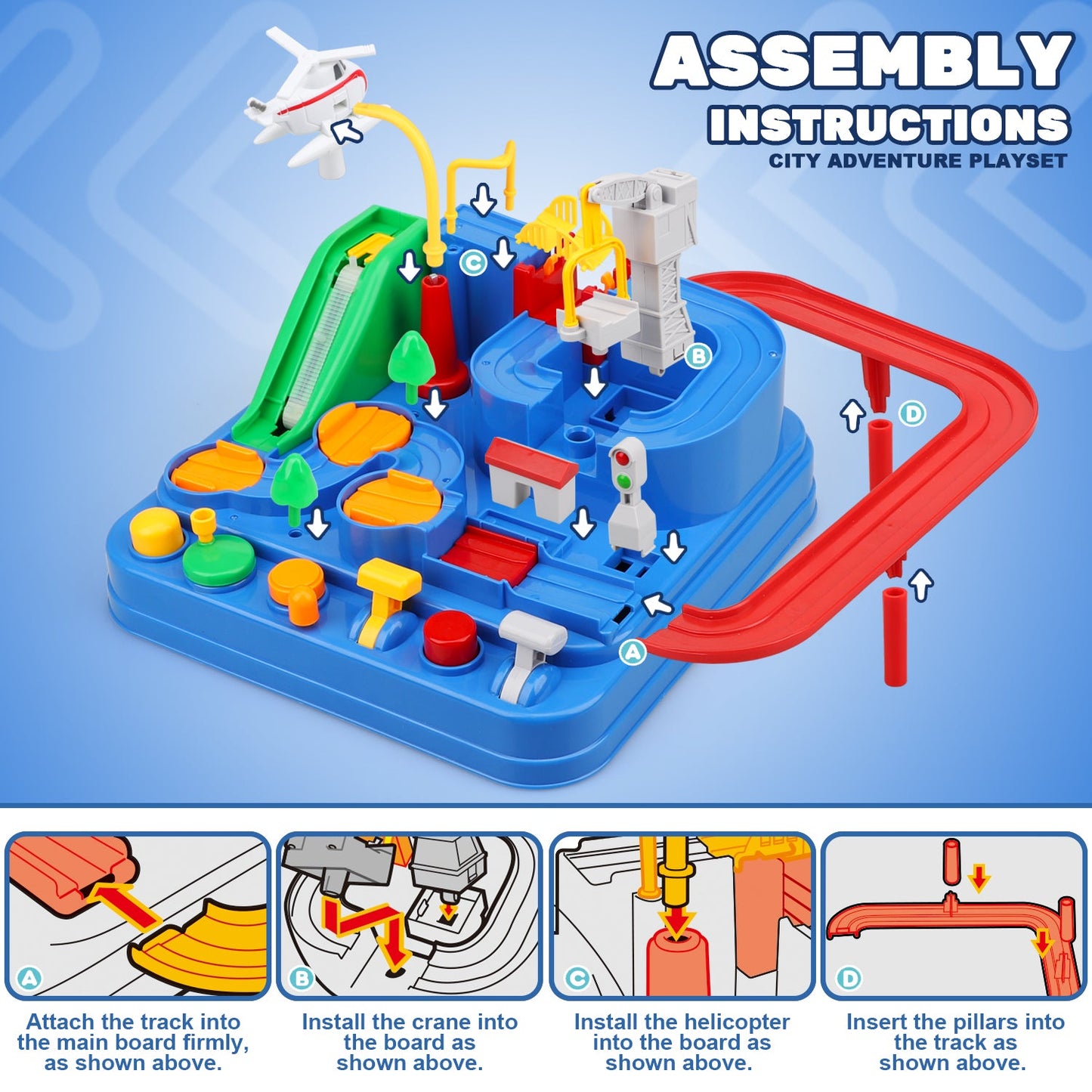 Car Adventure Toy Set For Kids