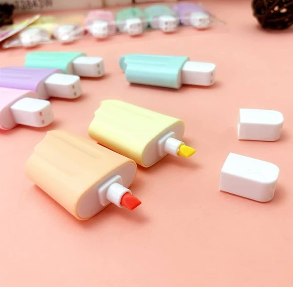 Candy Shaped Highlighters – Set of 6 Fun Colors for Kids