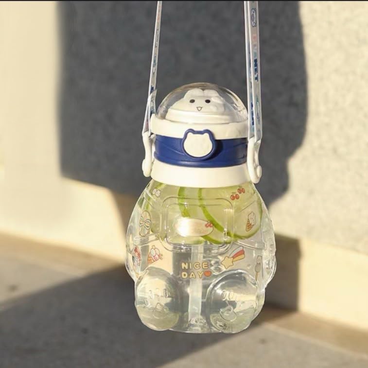 Plastic Bear Shapes Water Bottle With Big Handle 800 Ml