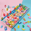 Multi-Functional Wooden Puzzle Board ā Numbers & Fishing Game