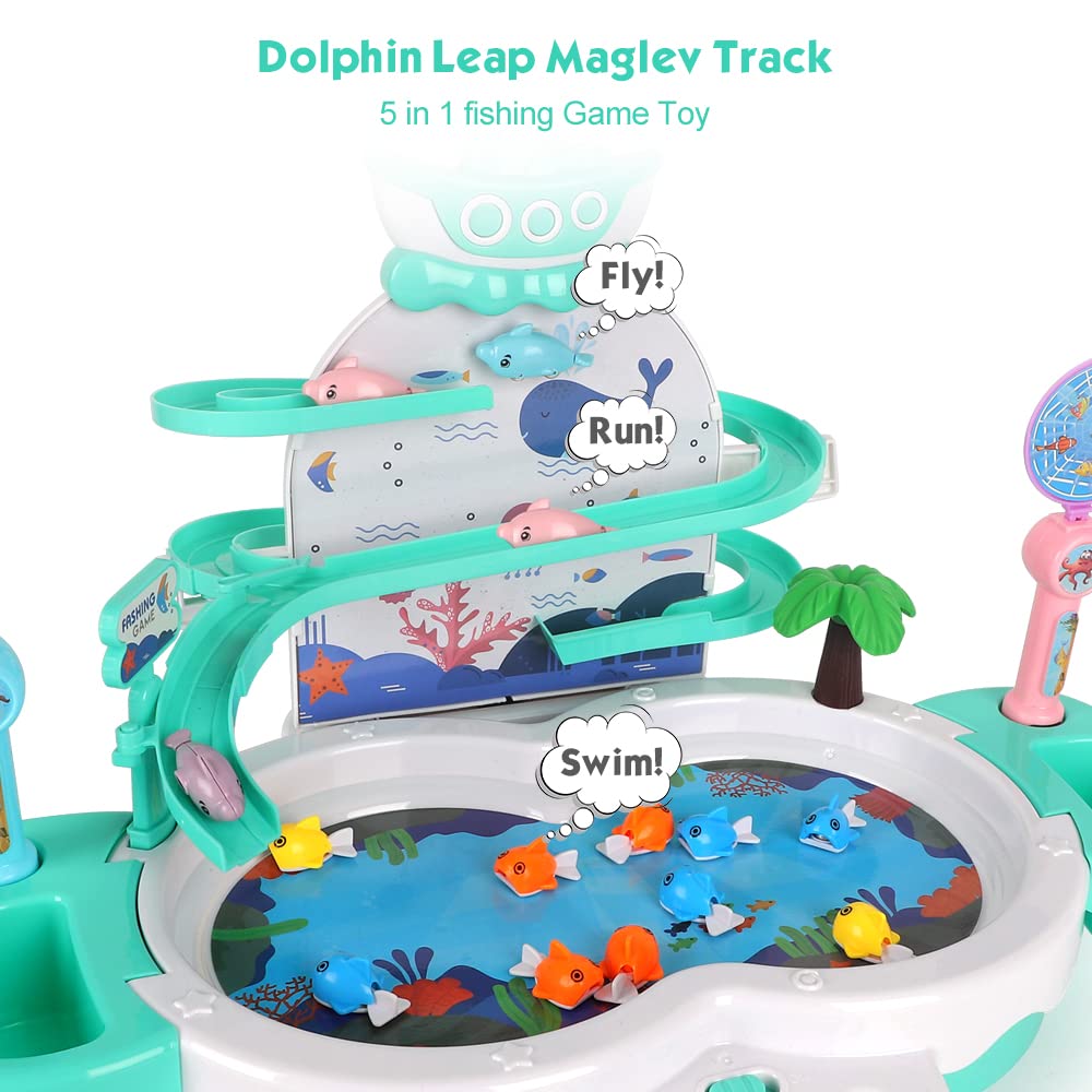 Musical Magnetic Fishing Game with Track Slide – Interactive Educational Toy for Kids