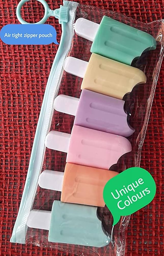Candy Shaped Highlighters – Set of 6 Fun Colors for Kids