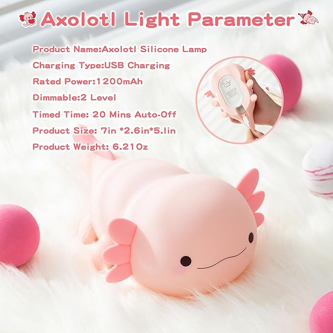 Soft Silicone Animal Night Light – Dimmable & Rechargeable
