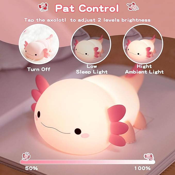 Soft Silicone Animal Night Light – Dimmable & Rechargeable