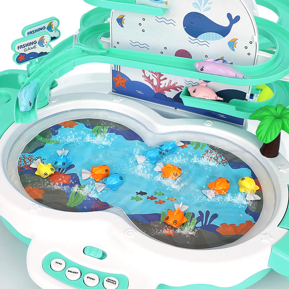 Musical Magnetic Fishing Game with Track Slide – Interactive Educational Toy for Kids