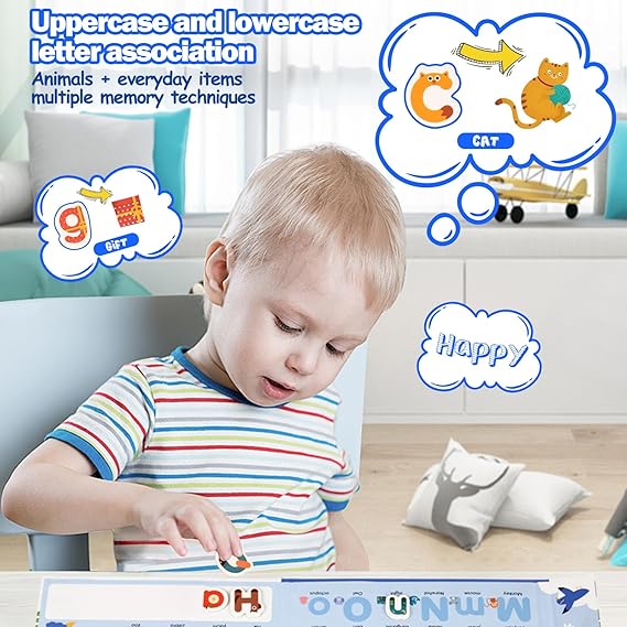 Magnetic Letters Set - 78 PCS Uppercase & Lowercase Alphabet for Kids