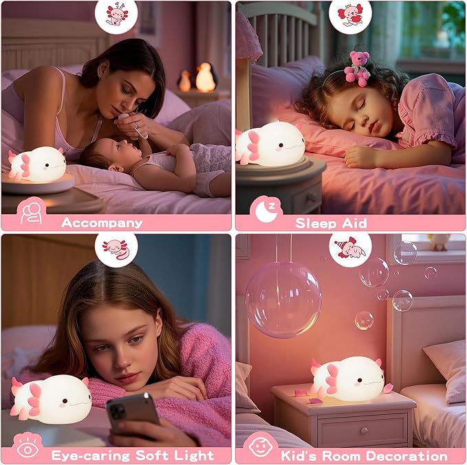 Soft Silicone Animal Night Light – Dimmable & Rechargeable