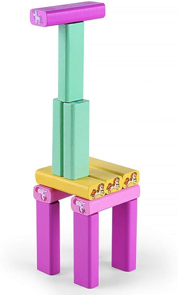 Kids Zenga 54-Piece Wooden Tumbling Blocks – Fun & Educational Game