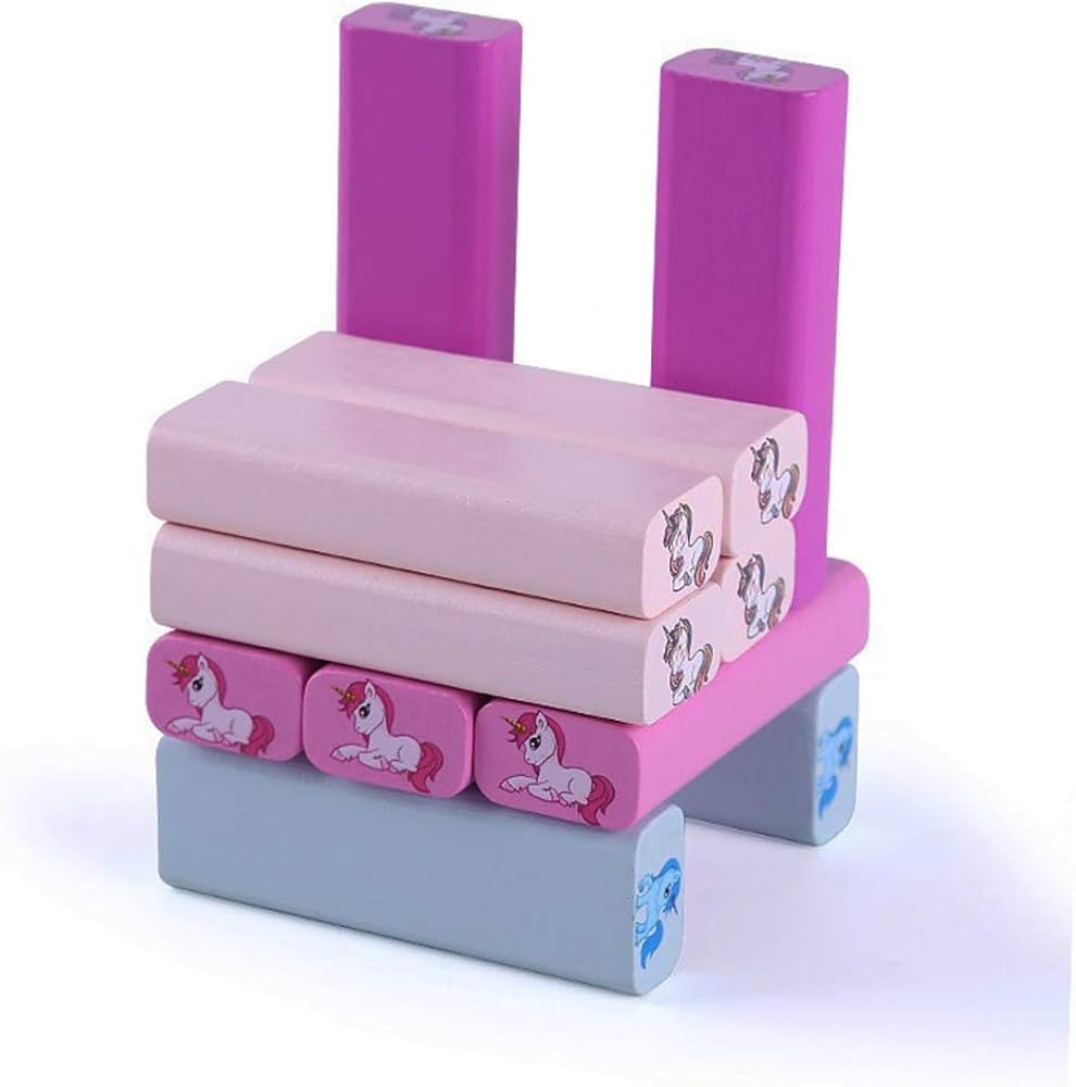 Kids Zenga 54-Piece Wooden Tumbling Blocks – Fun & Educational Game