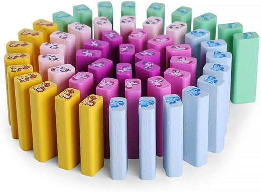 Kids Zenga 54-Piece Wooden Tumbling Blocks – Fun & Educational Game