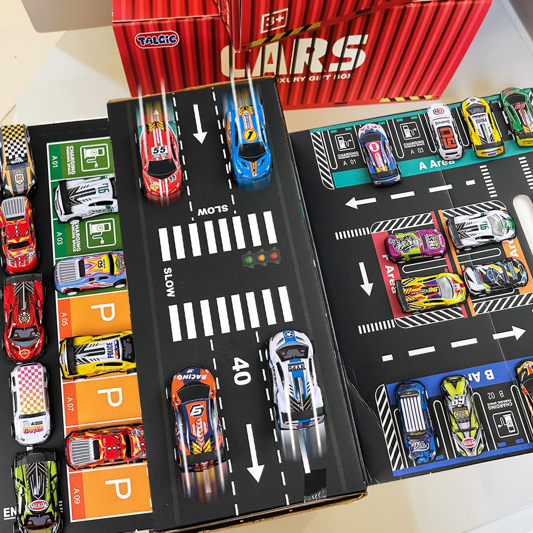 48-Piece Deluxe Alloy Toy Car Set – Large Luxury Gift Box