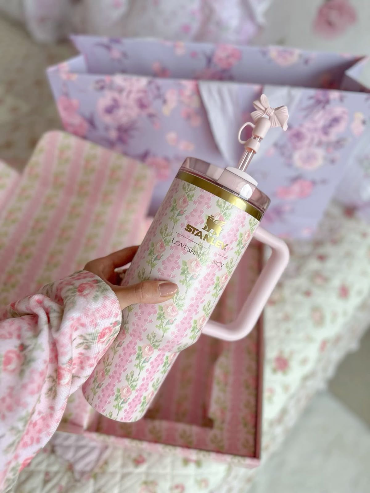 Stanley x LoveShackFancy 40oz Floral Quencher Tumbler – Limited Edition