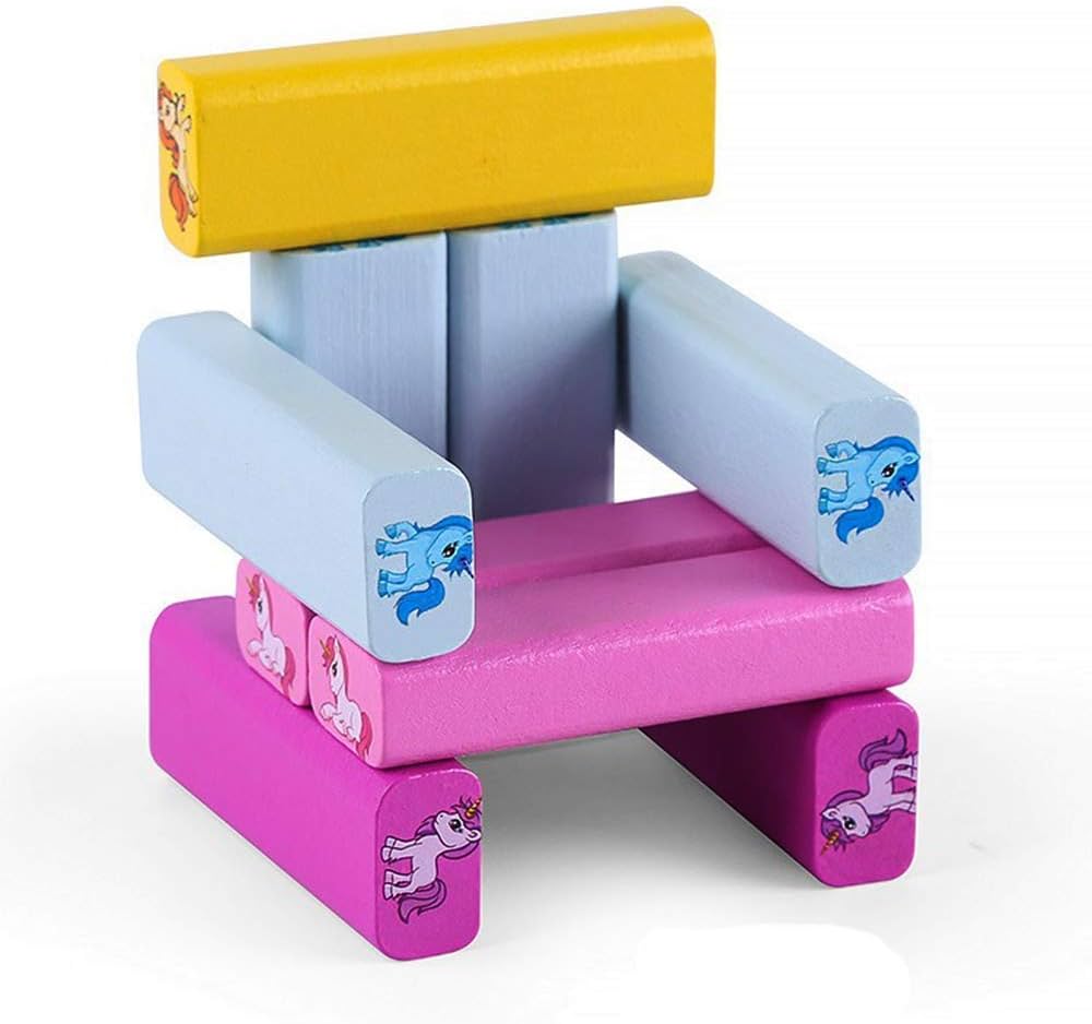 Kids Zenga 54-Piece Wooden Tumbling Blocks – Fun & Educational Game