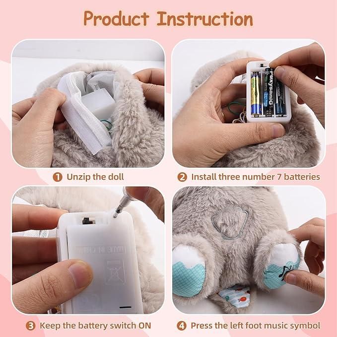 Breathing Bear Electric Soft Toy – Soothing Plush for Kids