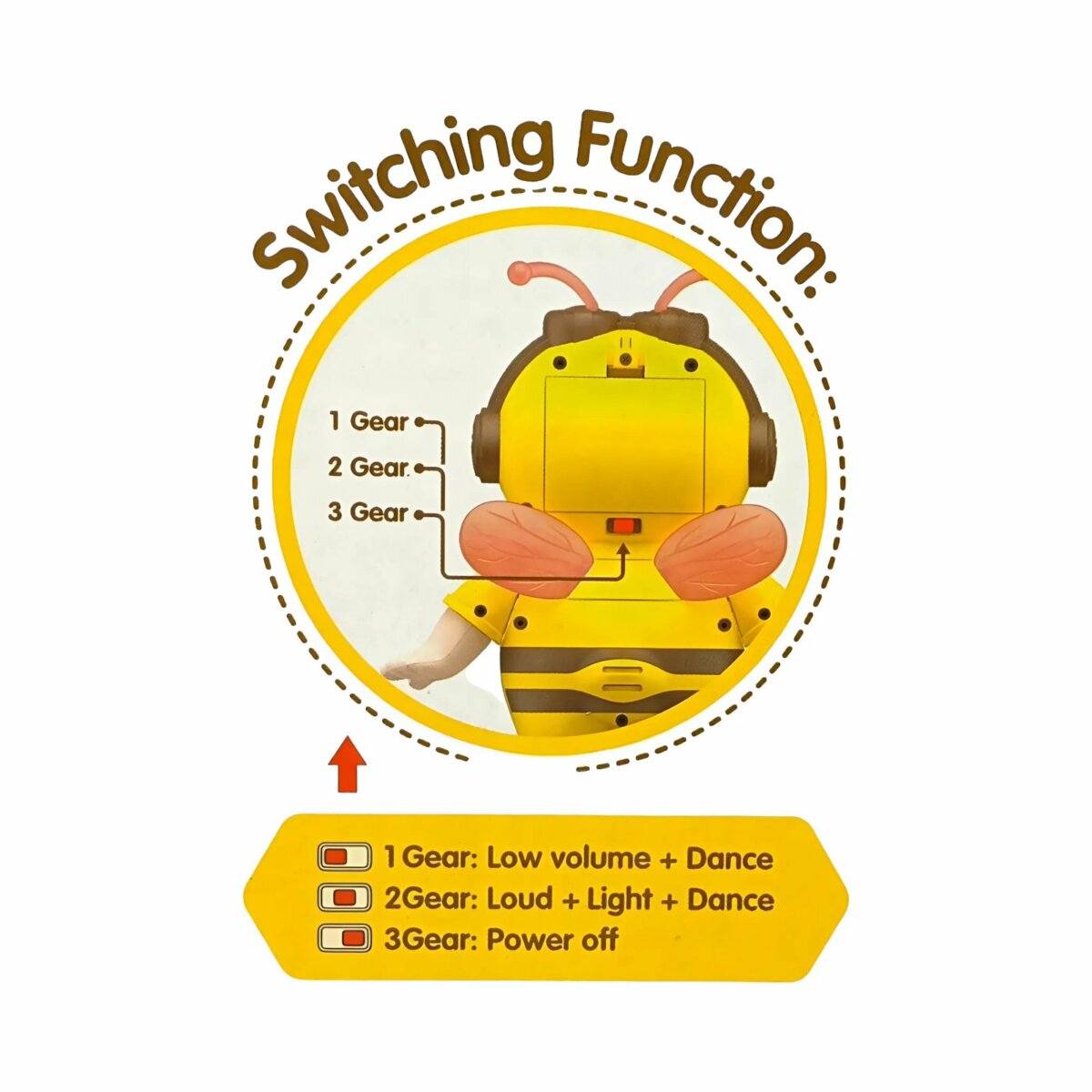Bee Dance Musical Dancing Toy with Lights, Music & Motion