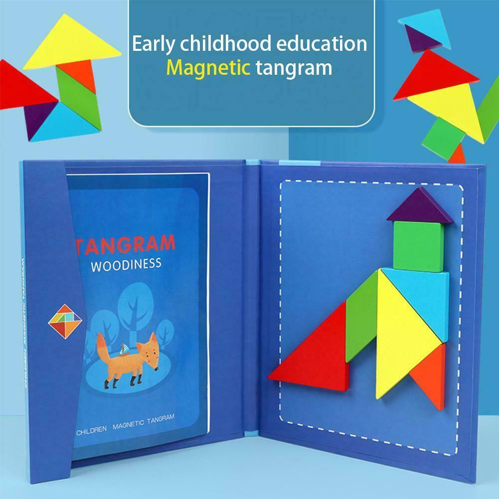 Magnetic Tangram Puzzle Game with Activity Book
