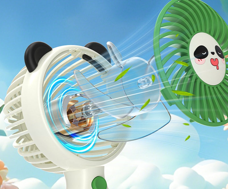 Panda USB Handheld Fan – 3 Speed Portable Cooling