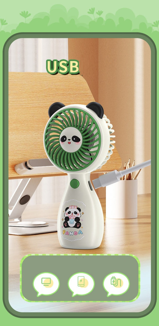 Panda USB Handheld Fan – 3 Speed Portable Cooling