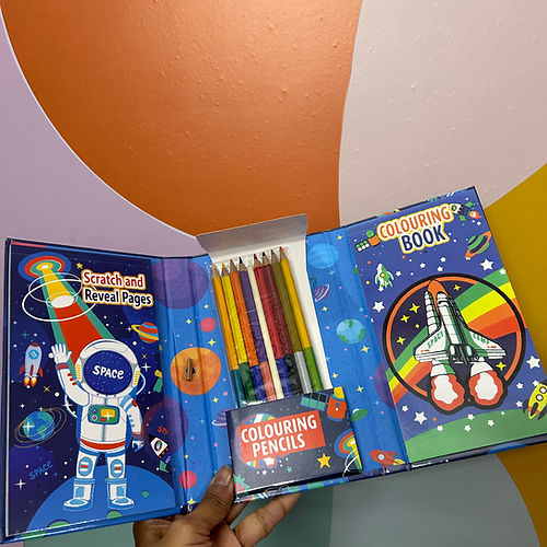 Colouring & Scratch Reveal Book for Kids