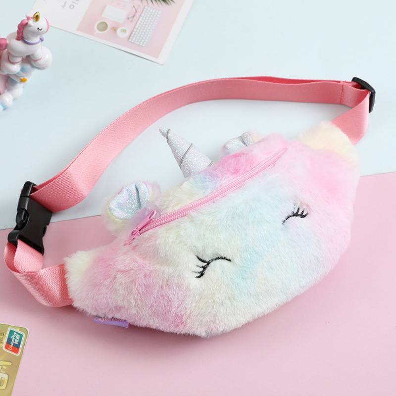Fluffy Unicorn Fanny Pack – Cute & Cozy Bag for Kids