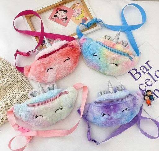 Fluffy Unicorn Fanny Pack – Cute & Cozy Bag for Kids