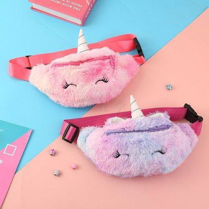 Fluffy Unicorn Fanny Pack – Cute & Cozy Bag for Kids