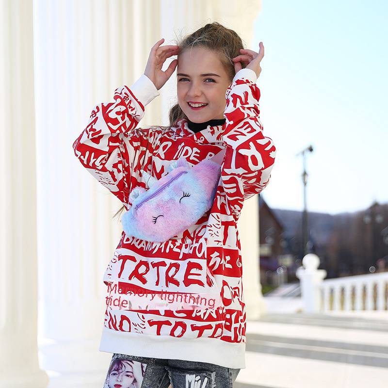 Fluffy Unicorn Fanny Pack – Cute & Cozy Bag for Kids