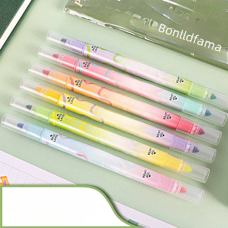Dual-Tone Pastel Highlighters ā Soft & Aesthetic Markers