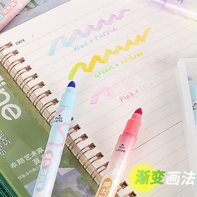 Dual-Tone Pastel Highlighters ā Soft & Aesthetic Markers