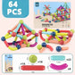 25, 42, 64, 100 pcs  Colorful Magnetic Sticks and Balls Sets 3D