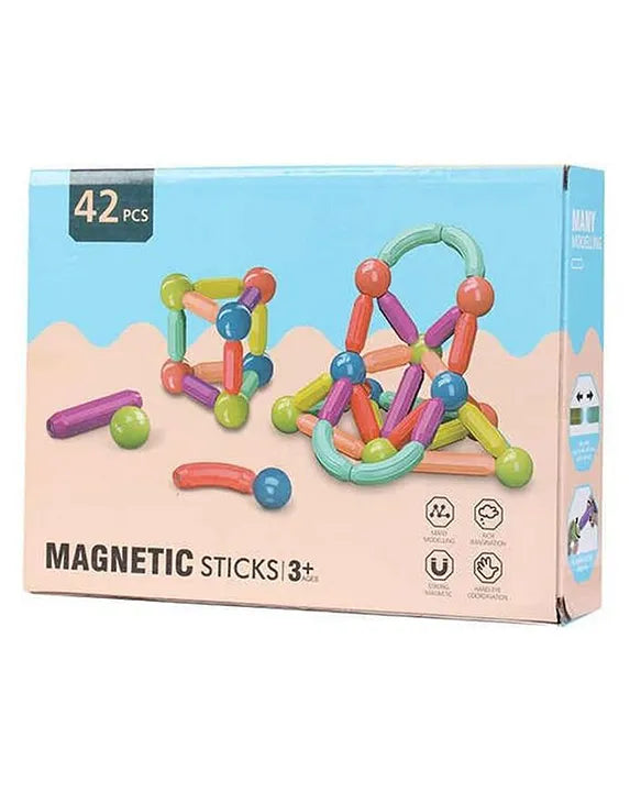 25, 42, 64, 100 pcs  Colorful Magnetic Sticks and Balls Sets 3D