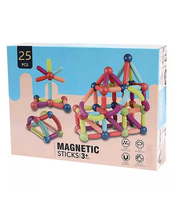 25, 42, 64, 100 pcs  Colorful Magnetic Sticks and Balls Sets 3D