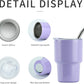 3oz Mini Stainless Steel Tumblers – Set of 6 with Lids & Straws