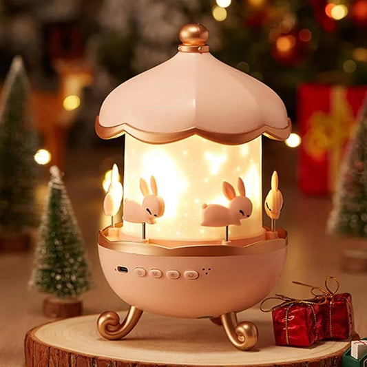 Bunny’s Carousel Night Projector – 6-in-1 Rotating Light Show for Kids