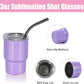 3oz Mini Stainless Steel Tumblers – Set of 6 with Lids & Straws