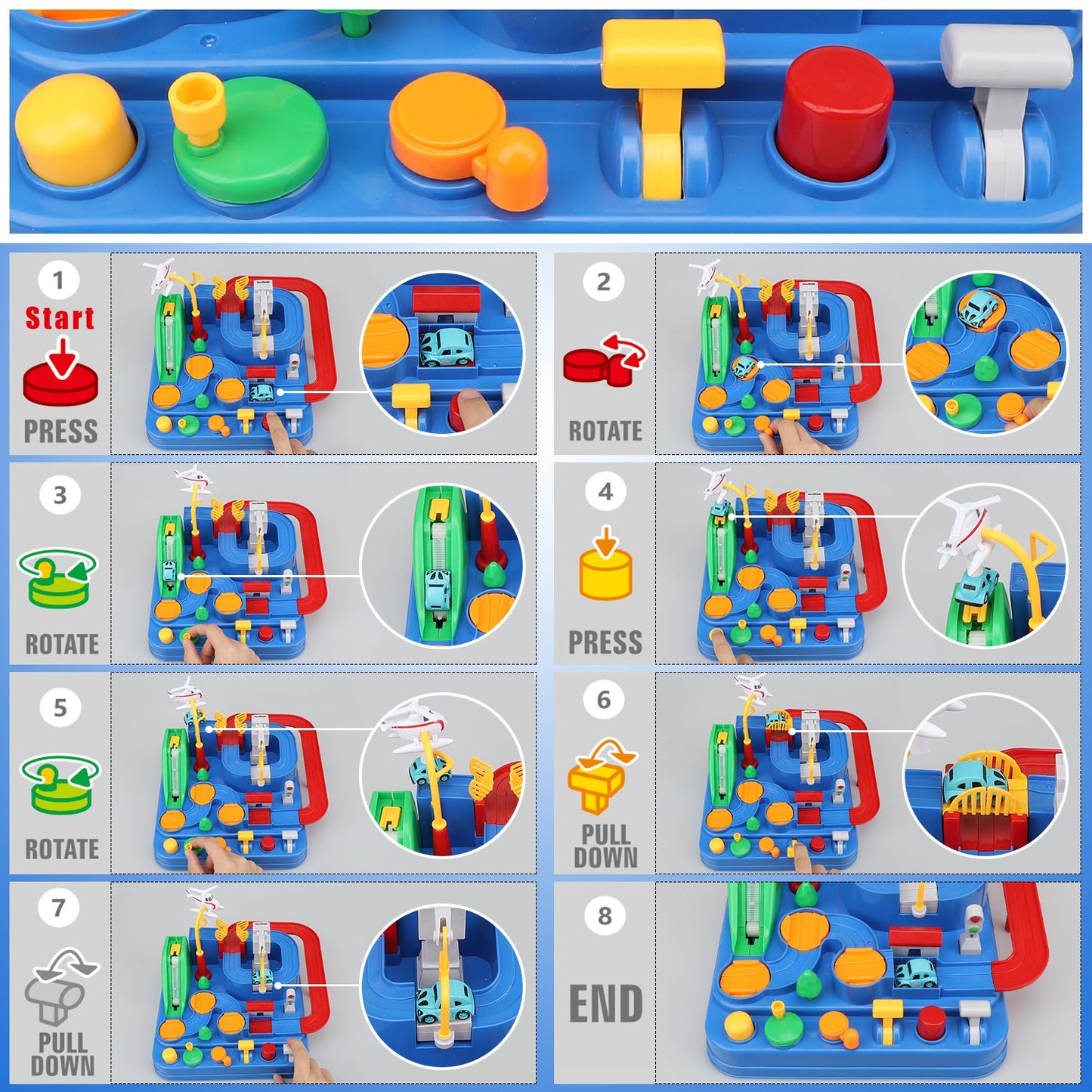 Car Adventure Toy Set For Kids