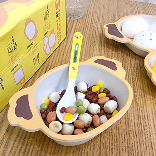 Very Cute Bamboo 5 Piece Dinnerware Set for Kids Children Toddler Baby