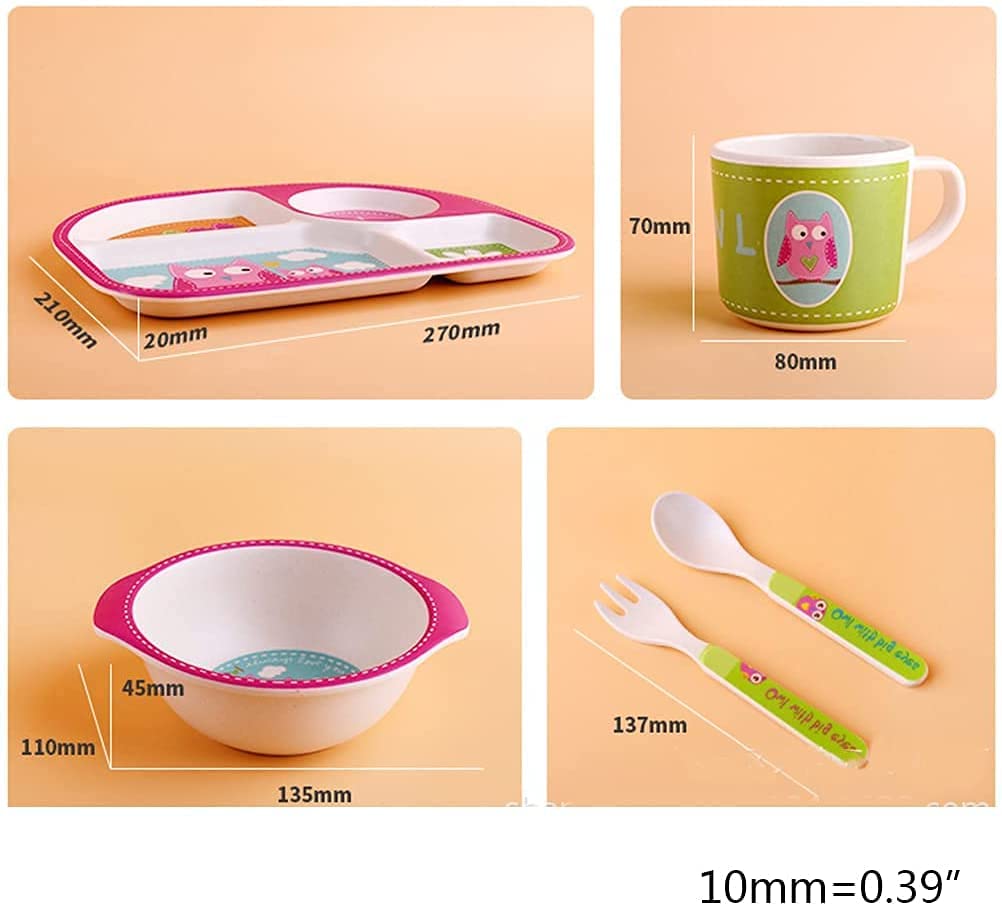 Bamboo Fibre Dinner Set for Kids