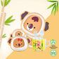 Very Cute Bamboo 5 Piece Dinnerware Set for Kids Children Toddler Baby