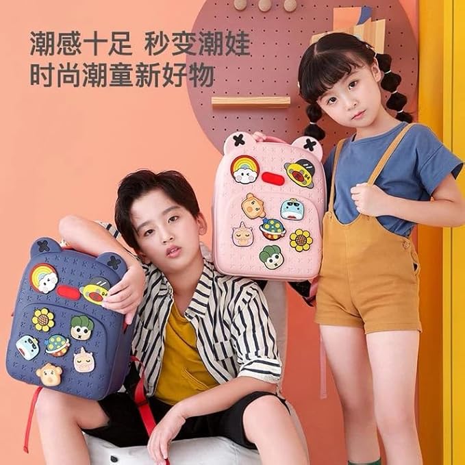 Luxury EVA Kids Backpack with DIY Brooches