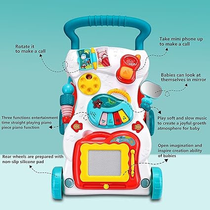 2-in-1 Musical Baby Walker & Learning Activity Center