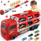 Foldable Transport Truck Toy with Car Ejection Launcher – Multi-Car Carrier Playset for Kids