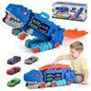 2-in-1 Dinosaur Storage Truck Toy with Diecast Cars – Carrier & Playset for Kids