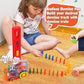 Domino Train Toy with Lights & Sound – Automatic Domino Laying Set for Kids