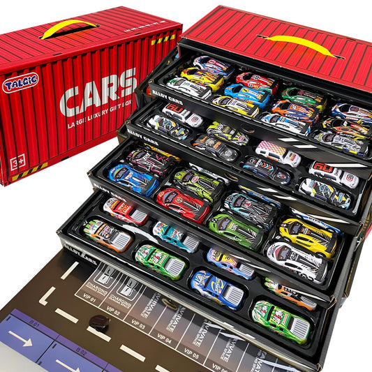 48-Piece Deluxe Alloy Toy Car Set – Large Luxury Gift Box