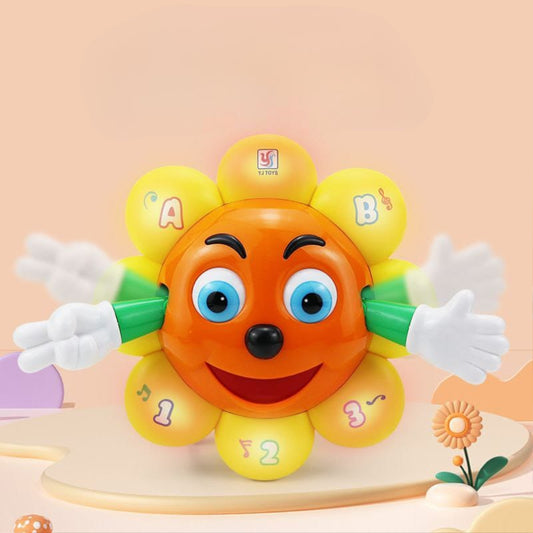 Interactive Dancing Sunflower Toy for Kids – 360° Rotating Musical Light Toy for Toddlers